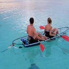 el barco de cristal del agua del casco 4m m Seat de 6m m, 2 airbagues se sienta en el kajak superior de la pesca