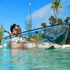Barcos de pesca claros durables de la fibra de vidrio, portilla impermeable canoa de 12 pies