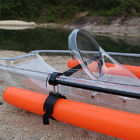 Barco de rowing plástico del visera claro, kajak que viaja ligero resistente a los choques