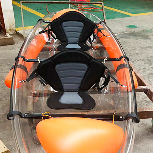 Barco de rowing plástico transparente, barcos de pesca del río de la