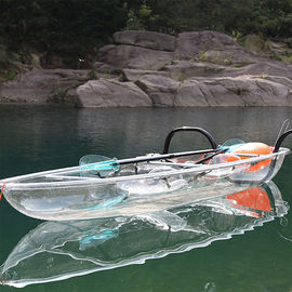Kajak plástico duro de los asientos dobles, canoa resistente a los choques de la pesca para el uso del océano