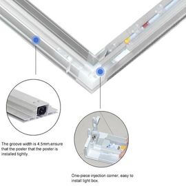 Caja de luz retroiluminada de la publicidad derecha libre LED con las tiras incorporadas y el conductor del poder más elevado